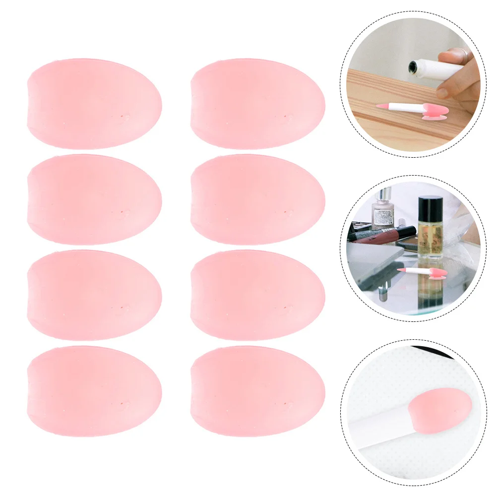 

8 Pcs Makeup Brush Guards Lip Set Universal Covers Protective Case Silicone Travel Protectors