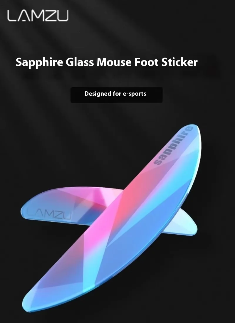 Lamzu Atlantis Og/Og V2/Mini Wireless/Wired Mouse Special Sapphire Durable Glass Foot Sticker Design For E-Sports