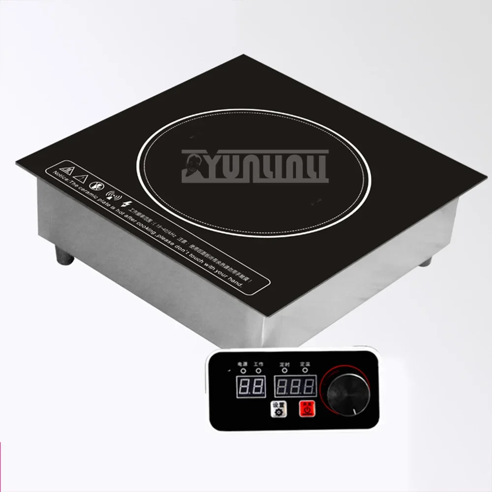 

3500W Embedded Induction Cooker Commercial Induction Cooker 300mm Temperature Controlled Soup Cooker