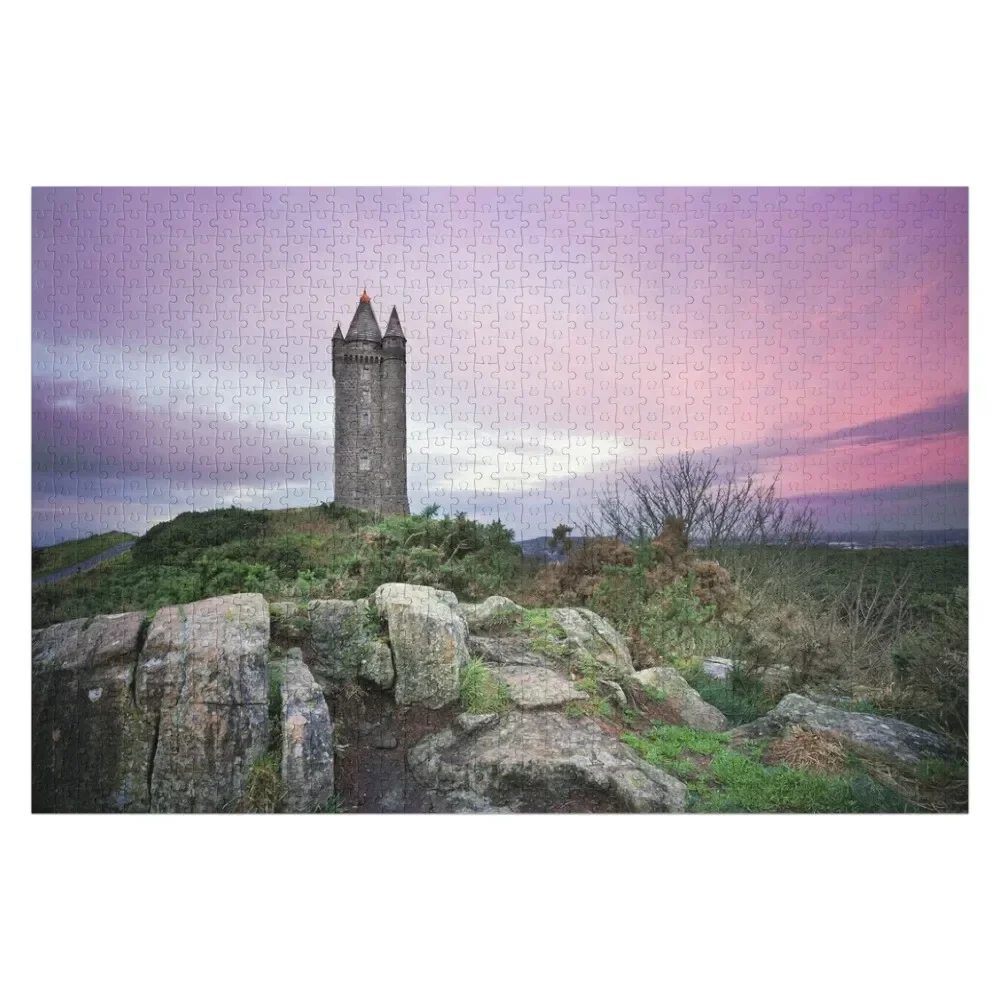 

Scrabo tower sunset - Newtownards Jigsaw Puzzle Custom Name Child Toy Custom Wooden Name Wooden Animal Puzzle