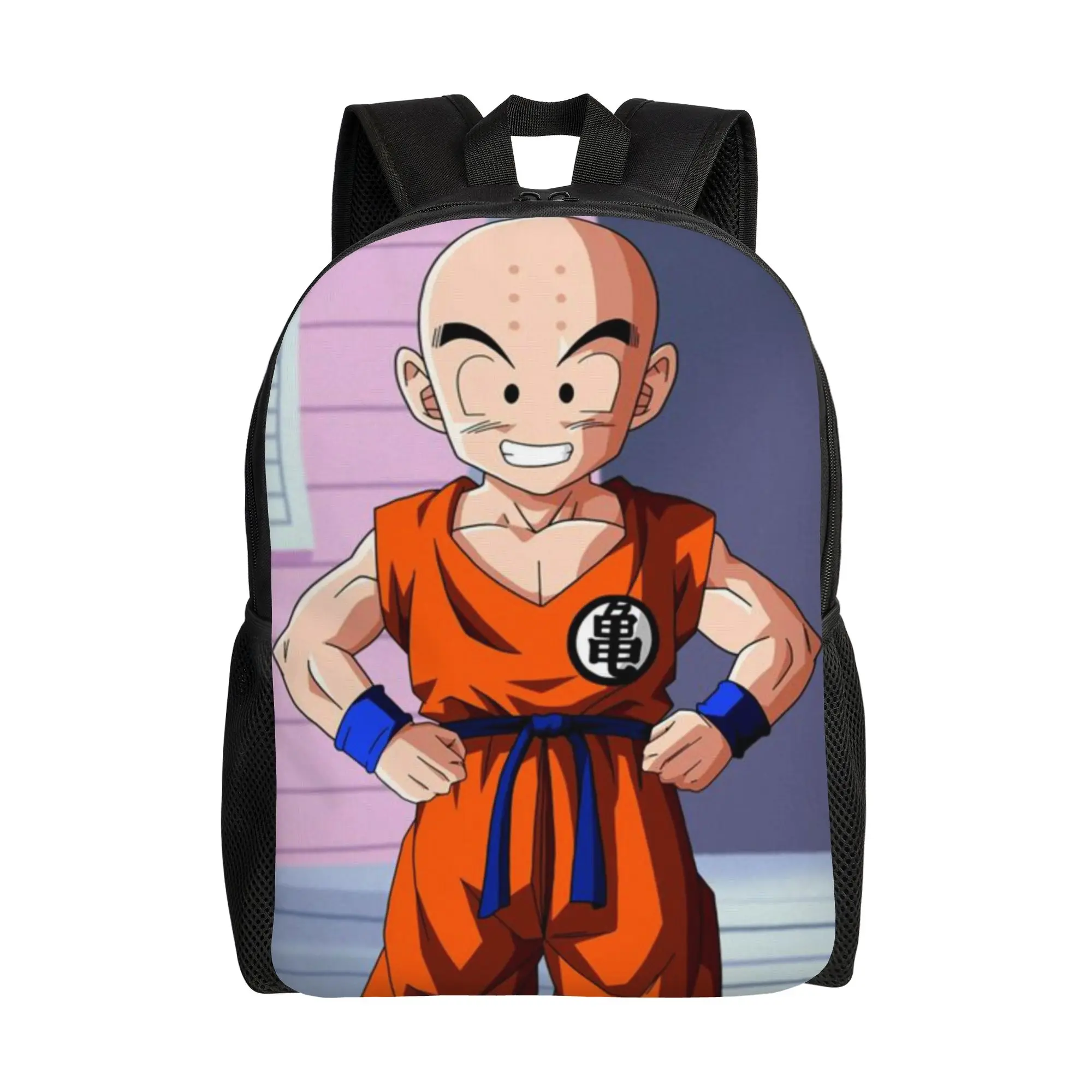 

Back to school season Kawaii Martial Arts Anime Portrait Rucksack Krillin Ladies Backpack