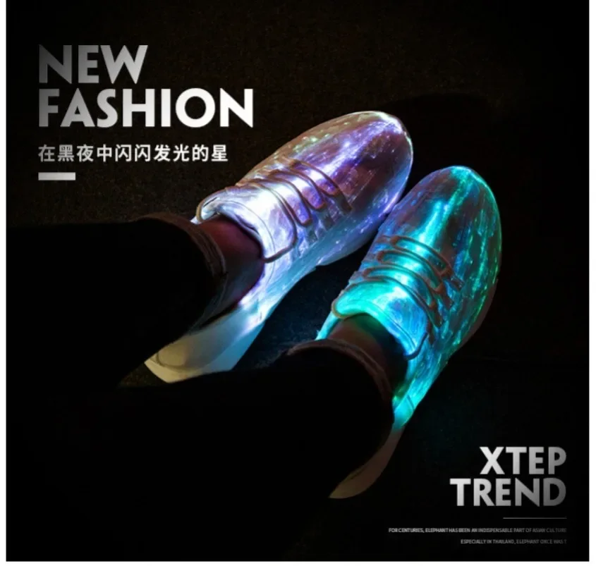 Boy Luminous Glowing Sneaker Up Shoes New Men Women Girls Kids LED Light Shoes Children Flashing  USB Recharge