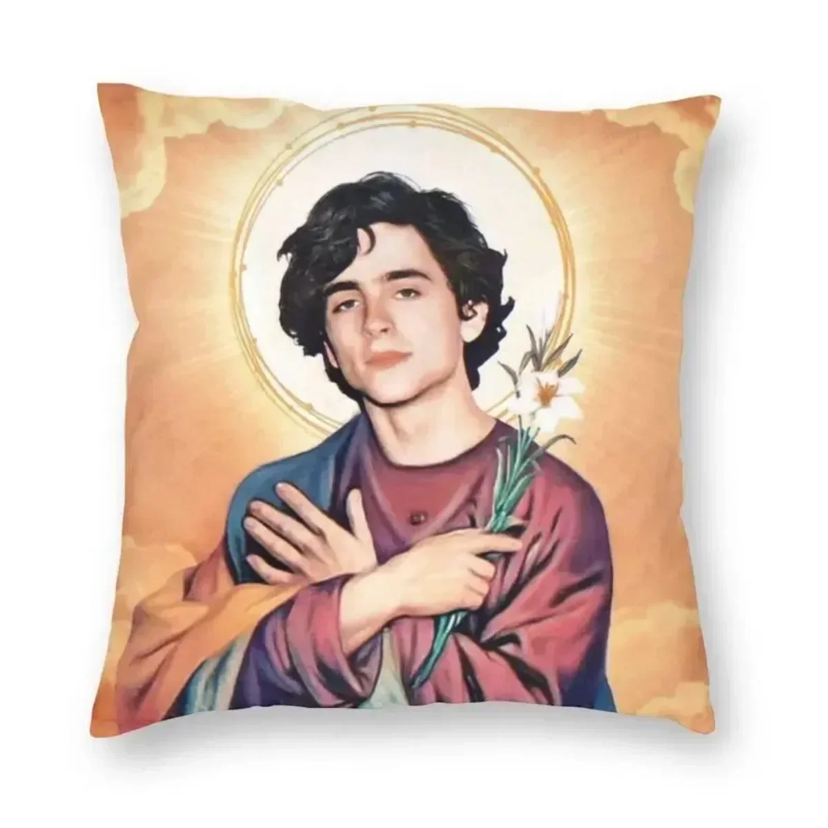 Saint Timothee Chalamet Cushion Cover 40x40cm Home Decorative Printing 90s TV Actor Throw Pillow for Living Room Two Side