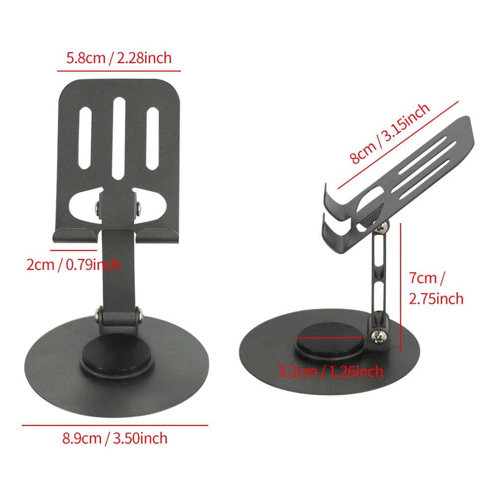 Aluminum Alloy Mobile Phone Holder Tablet Support Portable 360 Degree Rotatable Folding Stand Universal Desktop Lazy Bracket