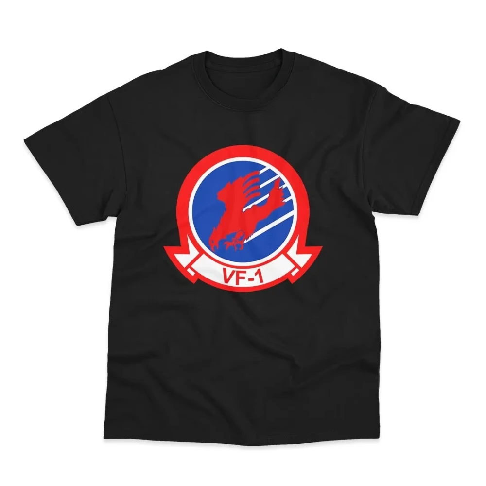VF-1 Wolfpack T-shirt Men's Classic Navy Fighter Squadron Badge T-shirt Retro Aviation Street Style Loose Casual Top harajuku - view 2