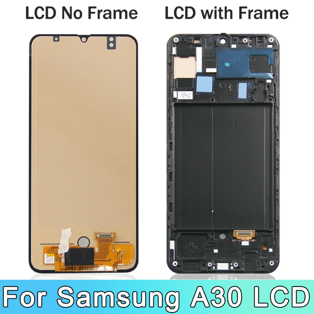 6.4\'\' Display For SAMSUNG A30 A305/DS A305FN A305G A305GN A305YN LCD Touch Screen Digitizer with frame Assembly