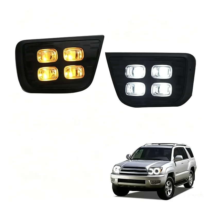 Custom & Wholesale Light Emitting Diode Daytime Running Light White/Amber Fog Shade for Toyota 4Runner 2006-2009 Fog Light