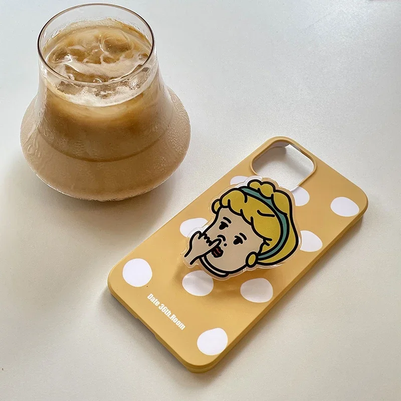 Divertente 3D Cute Girls Grip Tok Staffa per telefono per iPhone 16 14Pro Max Lovely Dog Stand Griptok Finger Support Holder Accessori