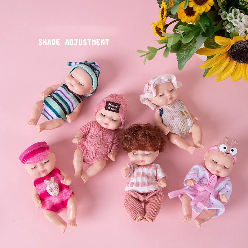 11cm Realistic Sleep Reborn Doll Cute Mini Palm Simulation Sleep Doll Girl Play House Toys Birthday Gifts Baby Interactive Toys