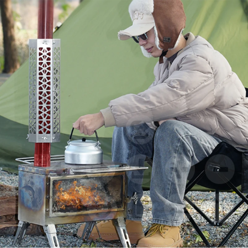 

Outdoor IGT Chimney Anti-scald Net Camping Detachable Stainless Steel Heat Shield Camping Hexagonal Protective Cover