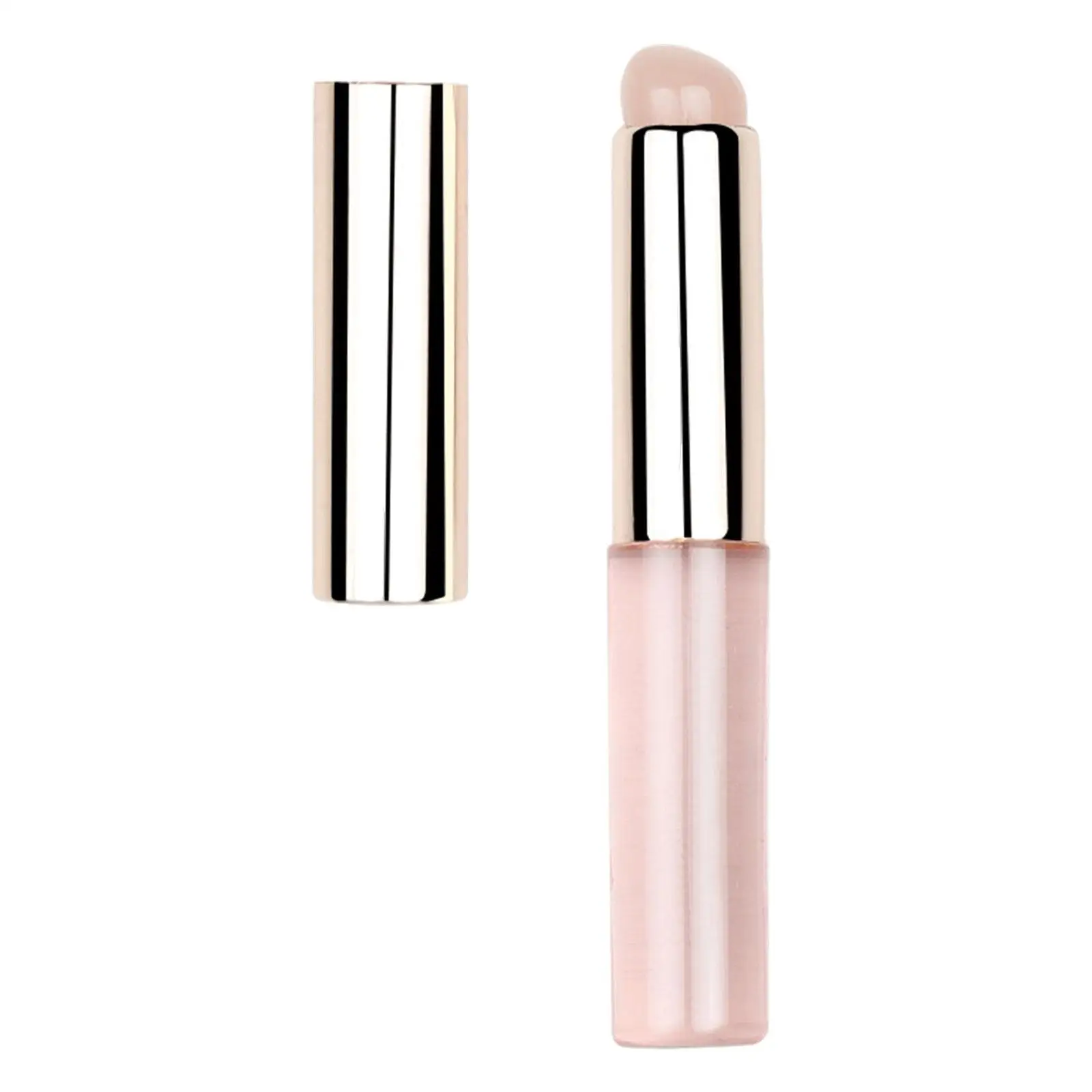 4xLip アプリケーター 角度付き ポータブル 蓋付き 口紅ブラシ ステージ 旅行 ホーム用 ピンクのブラシヘッド