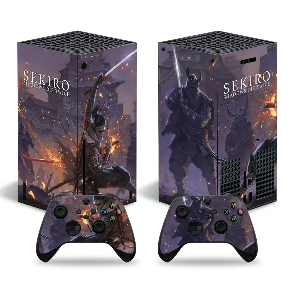 SEKIRO-pegatina de piel para Xbox series x, cubierta XSX para consola de piel y 2 controladores, pegatina de piel de vinilo, XboxseriesX