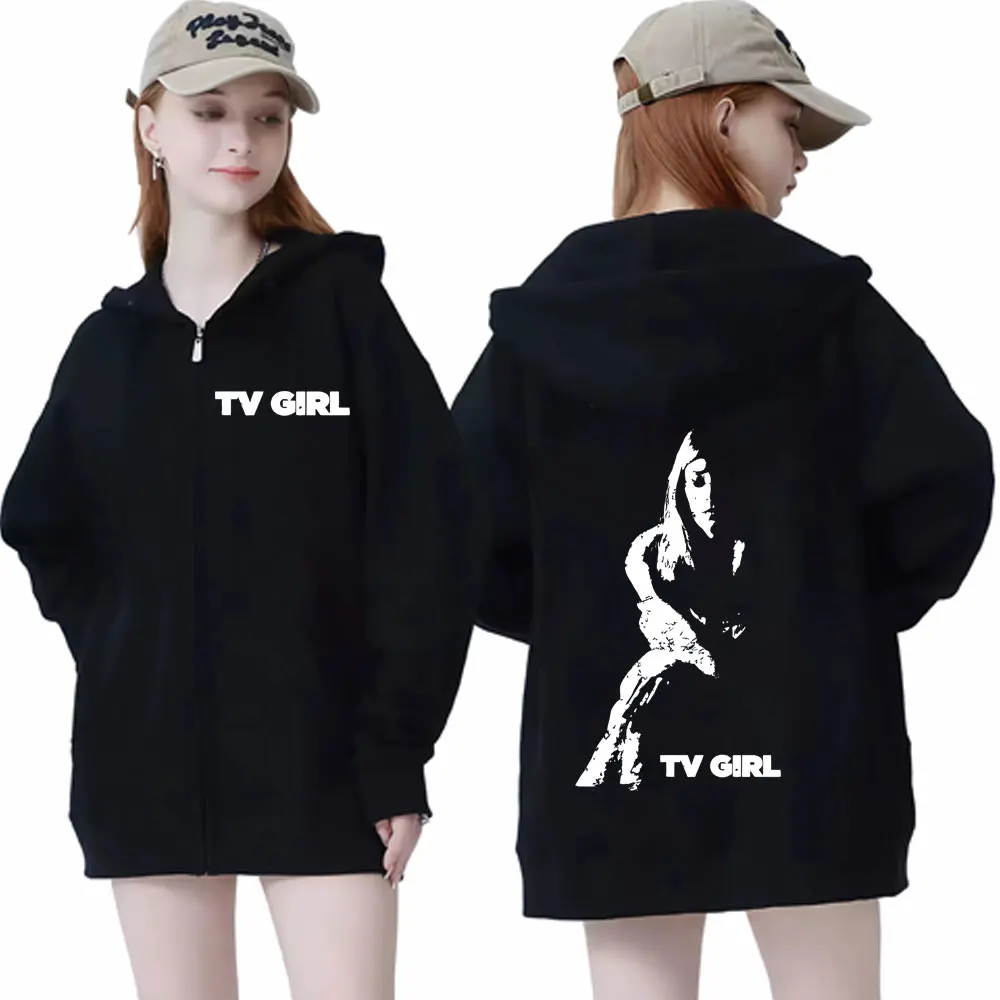 

Singer Tv Girl The Night in Graphic Zipper Hoodie High Quality Fashion Oversized Pullovers Unisex Hip Hop Vintage Sweatshirts