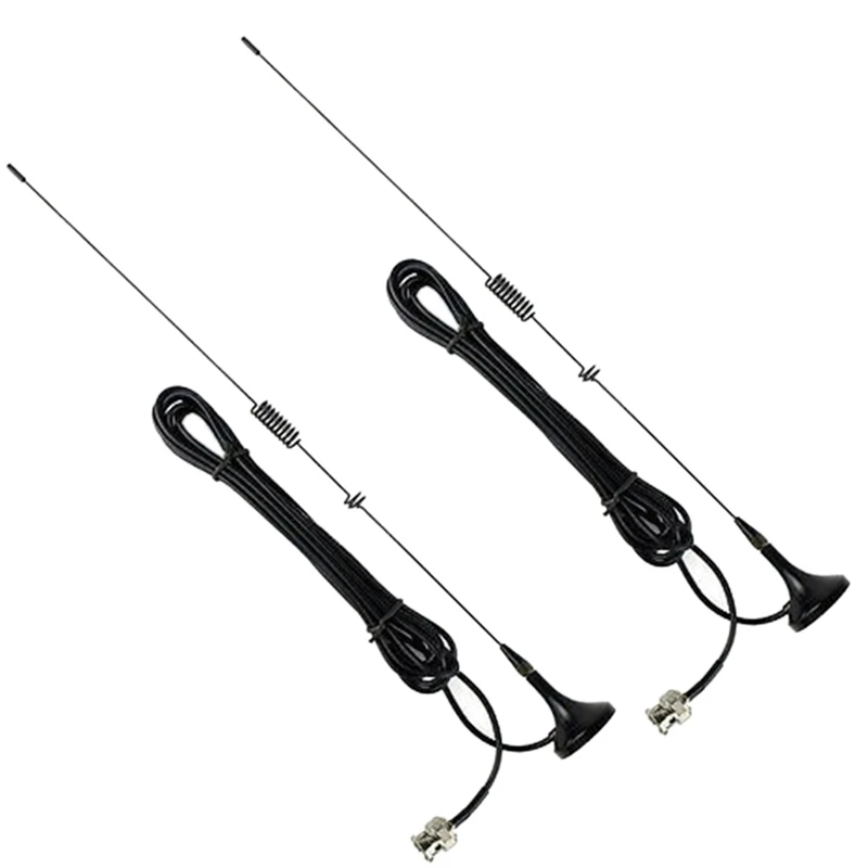 2X UT-106UV BNC Dual Band U+VHF Antenna For ICOM YAESU Kenwood BAOFENG Radio