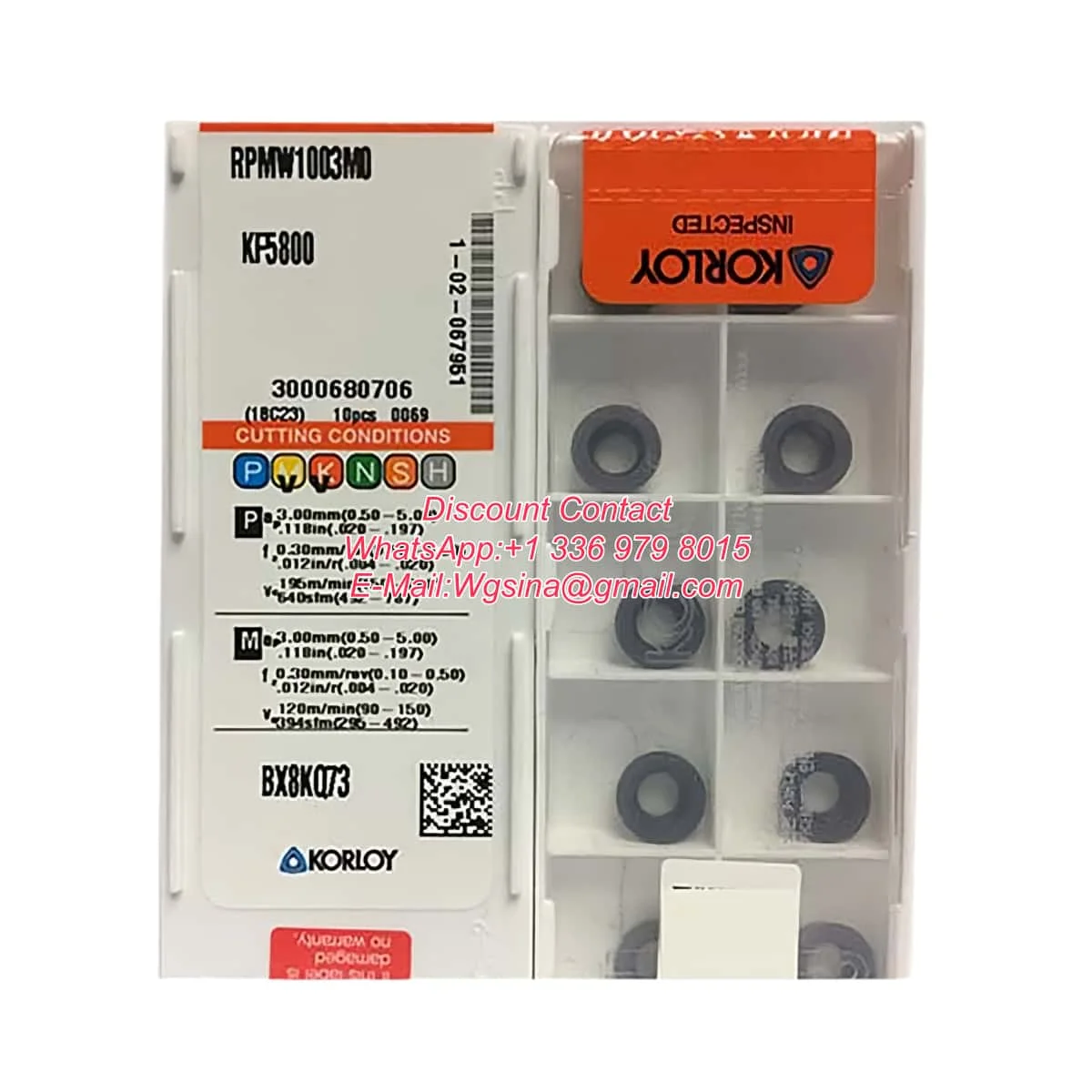 100% Original RPMW RPMW10 RPMW12 RPMW1003 RPMW1204 MO MOE-Q MOS KF5800 PC5300 CX500 KF2500 Milling Insert