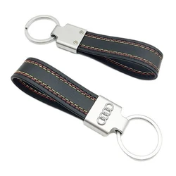 2024 Luxury Leather Car Keyring Logo Audi Keychain For Audi A1 A3 A4 A5 A6 A7 A8 Q2 Q3 Q5 Q7 S3 S4 S5 S6 S7 S Line Accessories