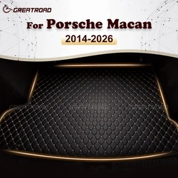 Car trunk mat for Porsche Macan 2014-2026 Custom Car Floor Mats Automobile Carpet Cover Interior Details Accessories Protective