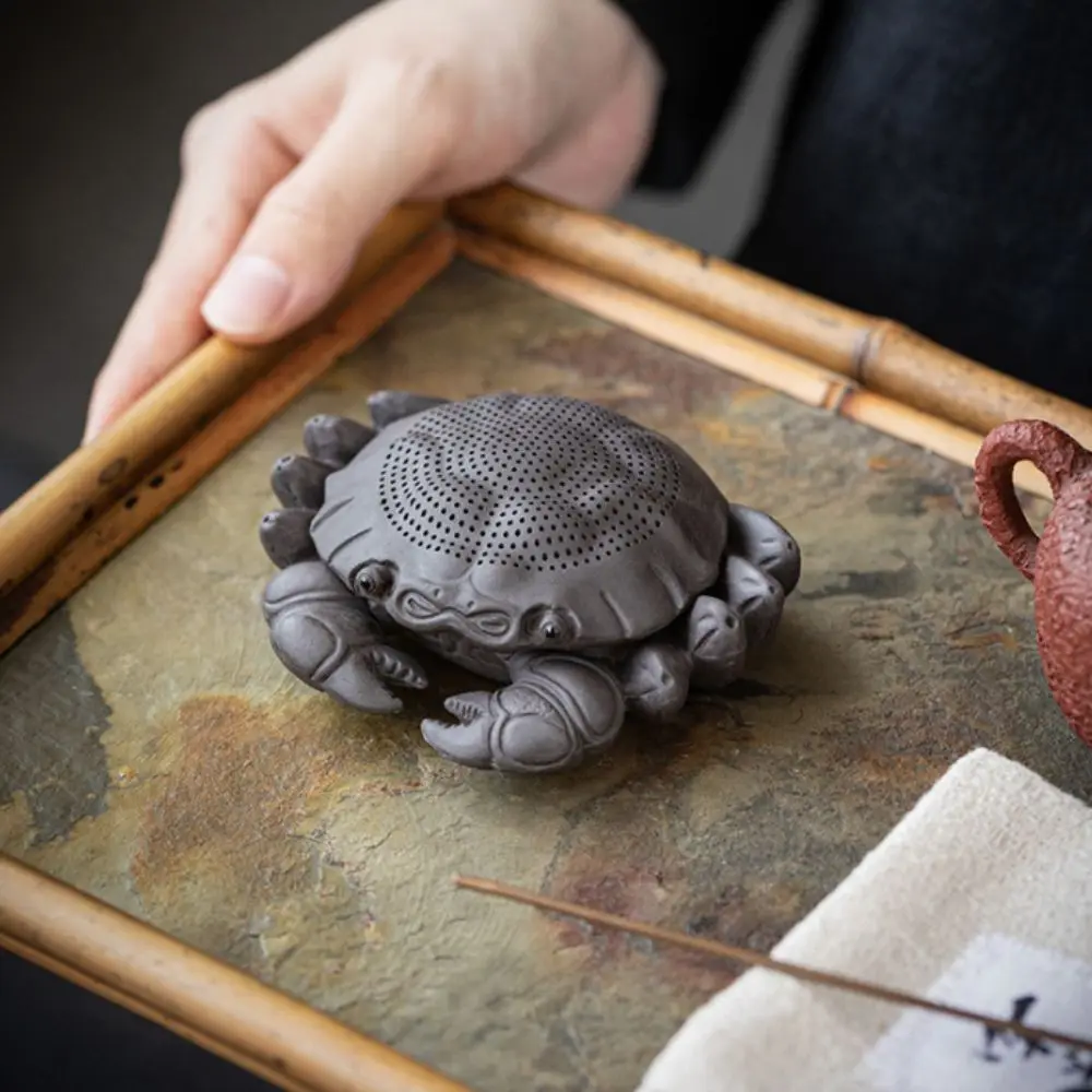 

Exquisite Purple Sand Crab Tea Filter Detachable Design Vintage Crab Tea Pet Fine Filter Crab Ornaments Tea Enthusiast