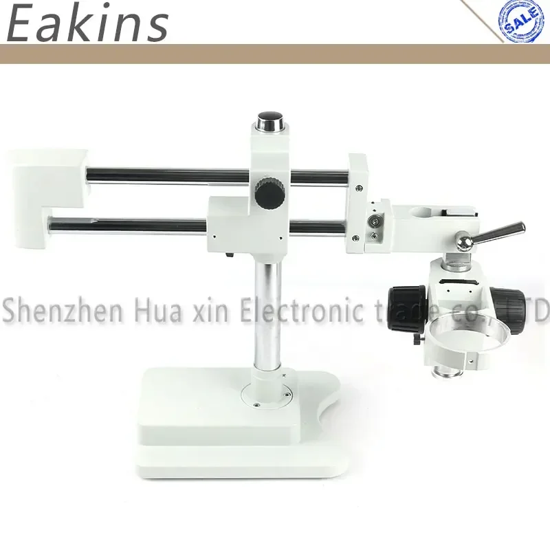 Universal Stereo Microscope Double Boom Stand Dual Arms Focus Arm Holder with 76mm Dia Bracket