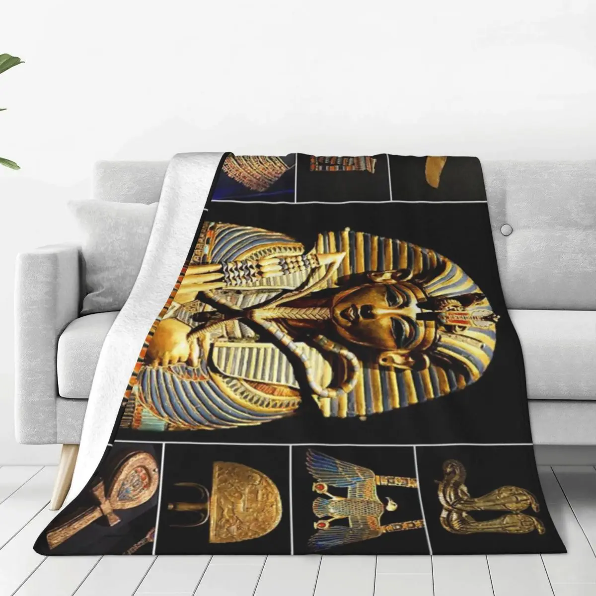 

King Tutankhamun артефакты одеяло фланец Текстильный декор портативные супер мягкие пледы одеяло для Дома Офиса плюшевое тонкое одеяло