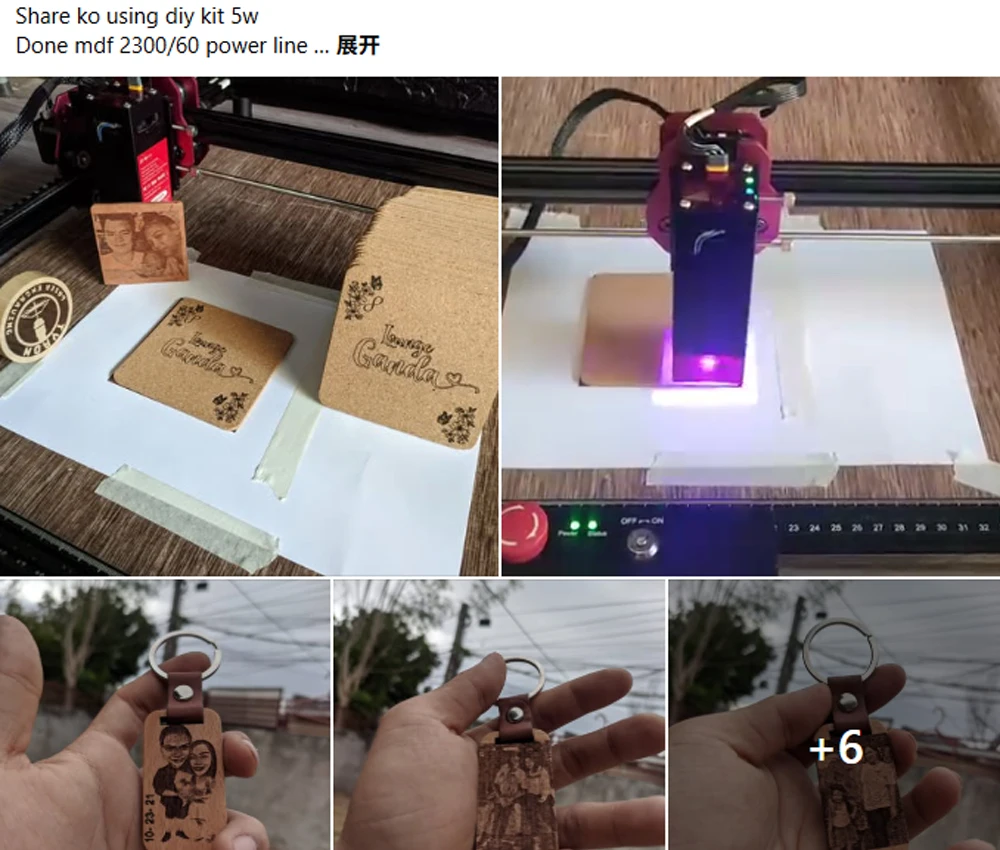 AlgoLaser Laser Engraver 2W 5W 10W 20W Output Laser Cutter Engraver for Wood and Metal /Emergency Stop Flame & Gyro Detectio