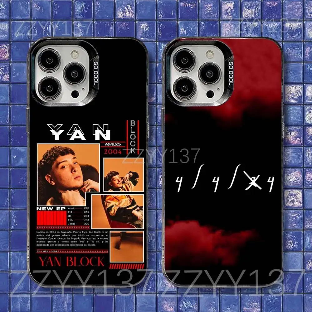 

Yan Block 111 444 Rapper Phone Case For iPhone 16,15,14,13,12,11,8,7,Pro,Max,Plus,Mini,XS,SE Shockproof Matte Cover