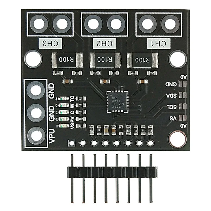 A14M 5X I2C SMBUS INA3221 ثلاثي القناة تحويلة مصدر إمداد بالتيار الجهد رصد الاستشعار لوحة تركيبية استبدال INA219