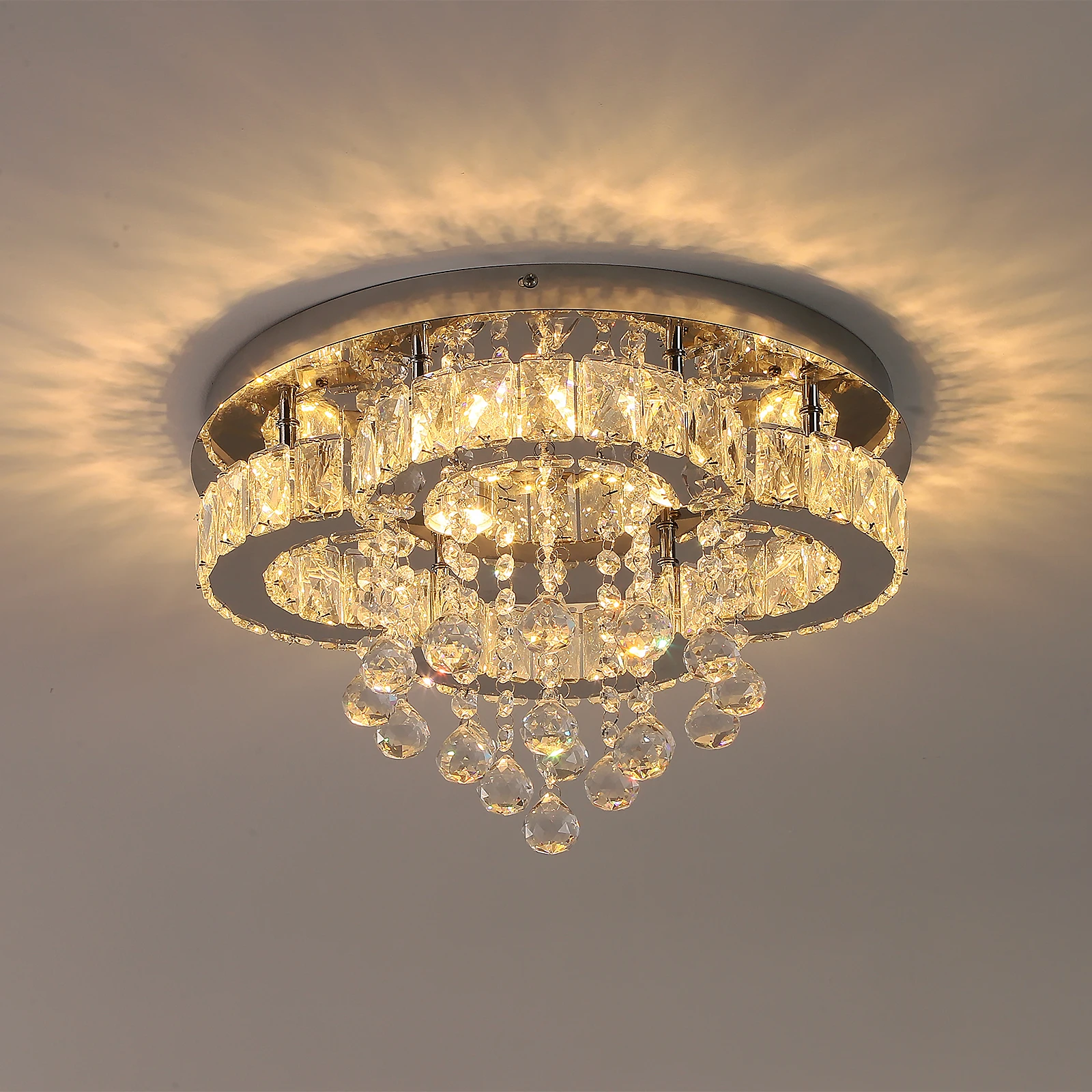 

Modern Crystal Led Ceiling Lamp Pendant Light Chandelier Stainless Steel Kids Bedroom Living Dining Room Home Decor Indoor Lustr