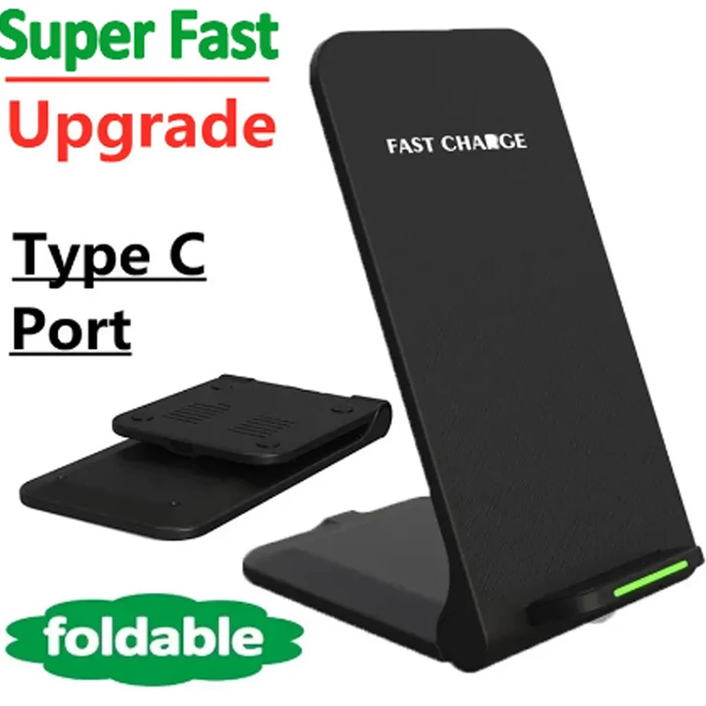 

30W Quick Wireless Charger Holder Foldable Fast Charging Dock Station For DOOGEE S88 Plus S88 Pro Huawei Mate 40E Mate Sony