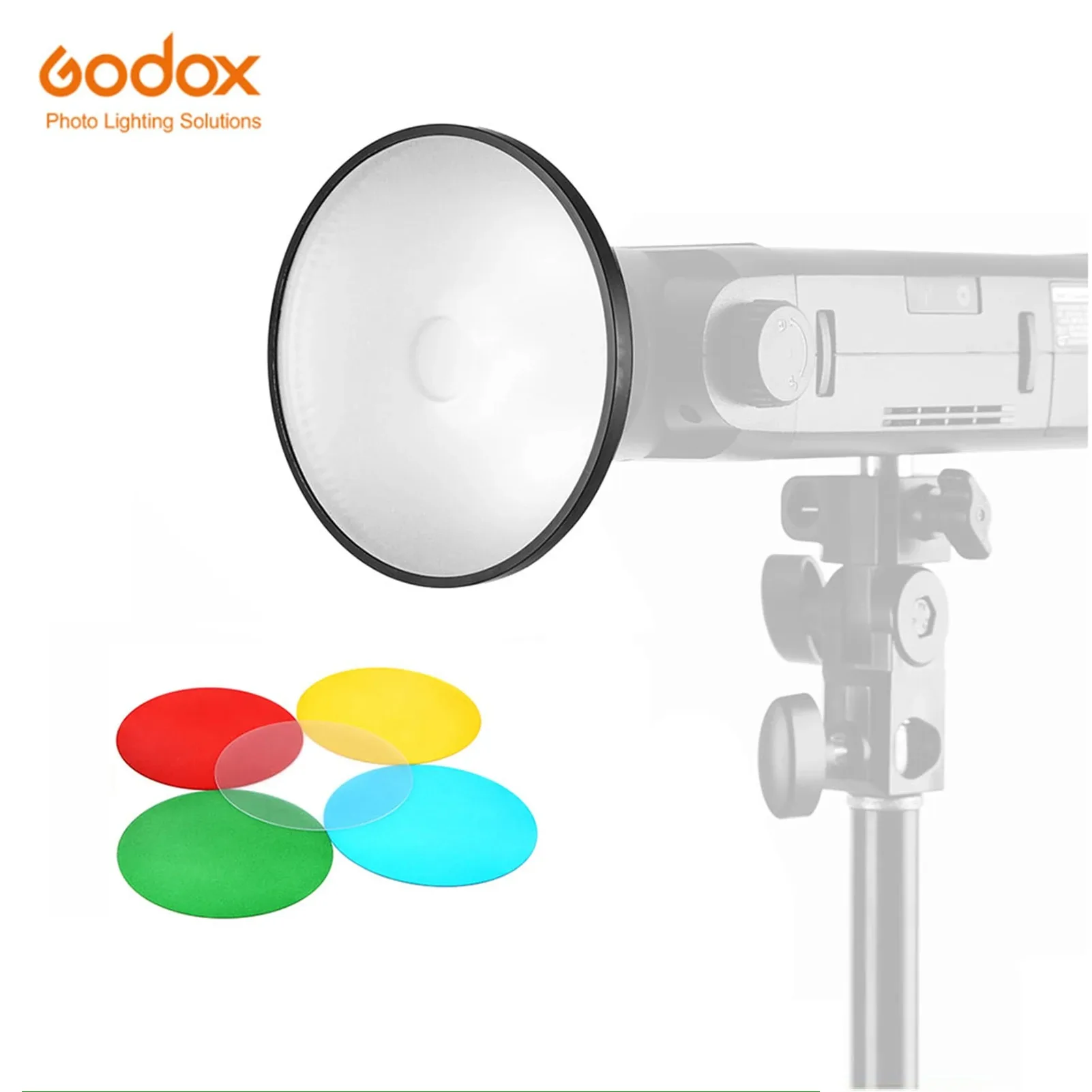 

Godox AD-M Standard Reflector Cover with 5 Color Filter Gels for Godox AD200 AD360 AD360II AD180