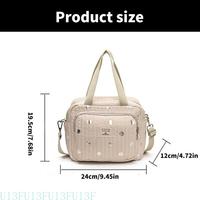 U13F Elegant Baby Changing Bag with Watertight Designs Nylon Bag for Everyday Use