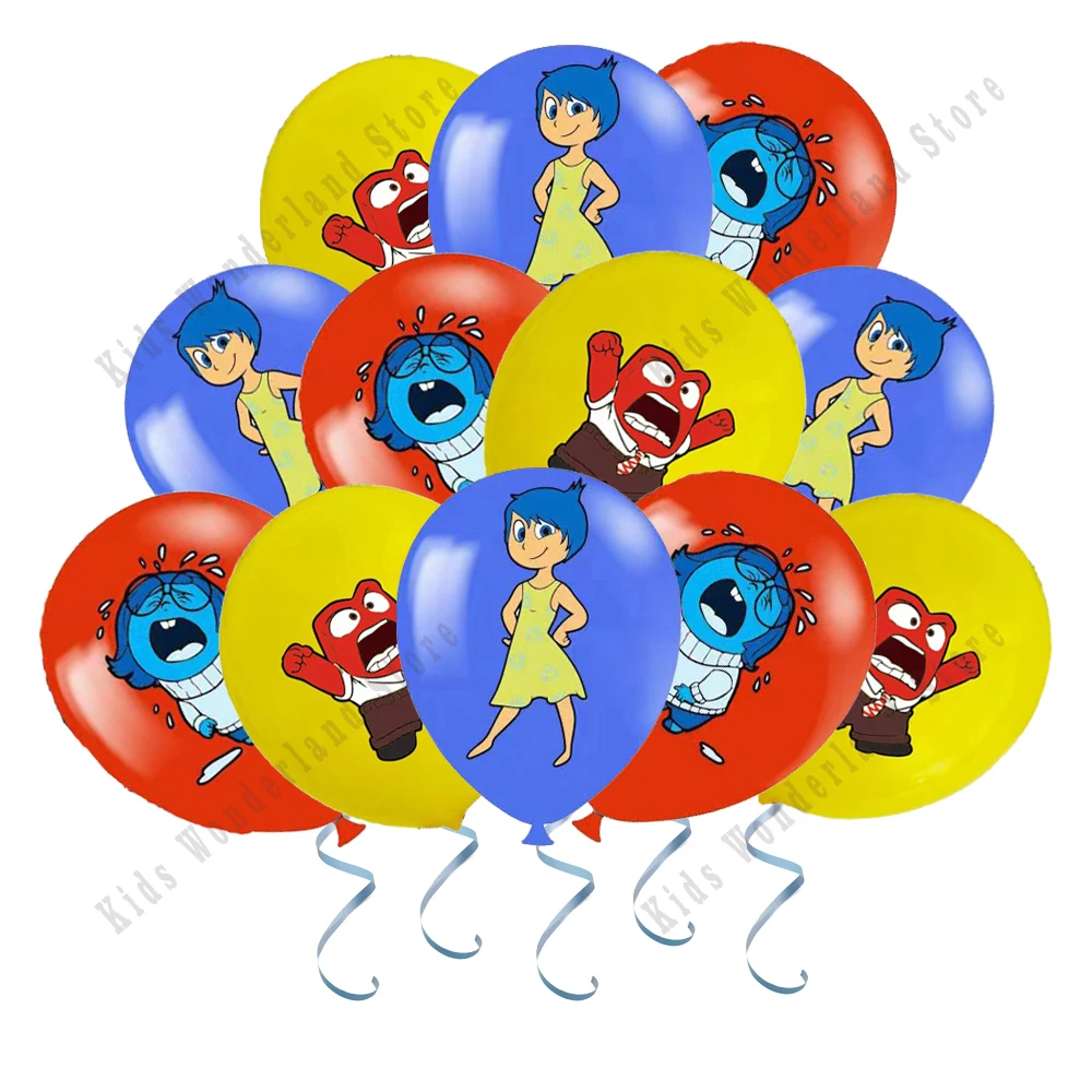 Disney Inside Out Balloon Bouquet Set blu rosso 32 pollici 1 ° 2 ° compleanno forniture per feste palloncini in lattice per ragazze ragazzi Home Decor