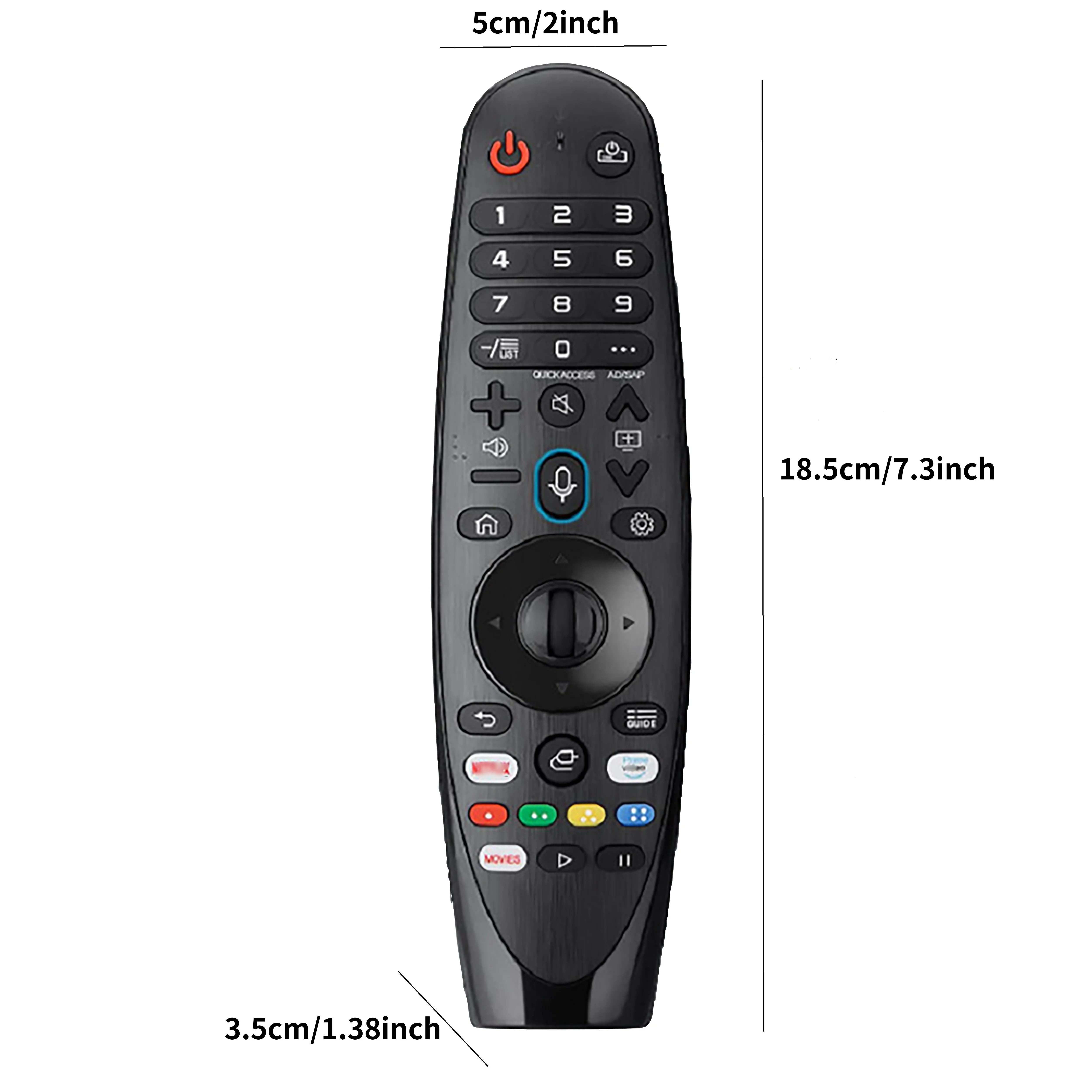 جهاز تحكم LG Magic Remote البديل - جهاز تحكم عن بعد عالمي لأجهزة تلفزيون LG الذكية (بدون صوت)