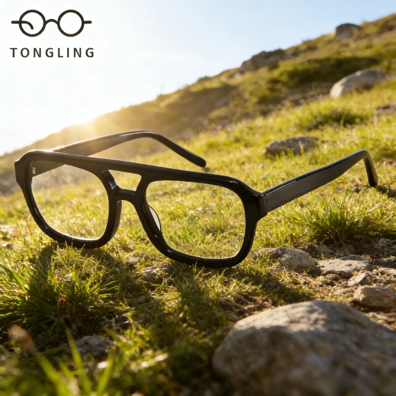 

Высококачественные дизайнерские мужские и женские ретро-очки с двойной оправой, модные, ручной работы, из ацетата, художественные, стильные, повседневные, персонализированные