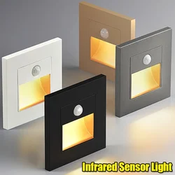 PIR Motion Sensor Night Lights Infrared Human Body Induction Led Lamp Recessed Steps Ladder Stairs Corridor Bedroom Decor Light