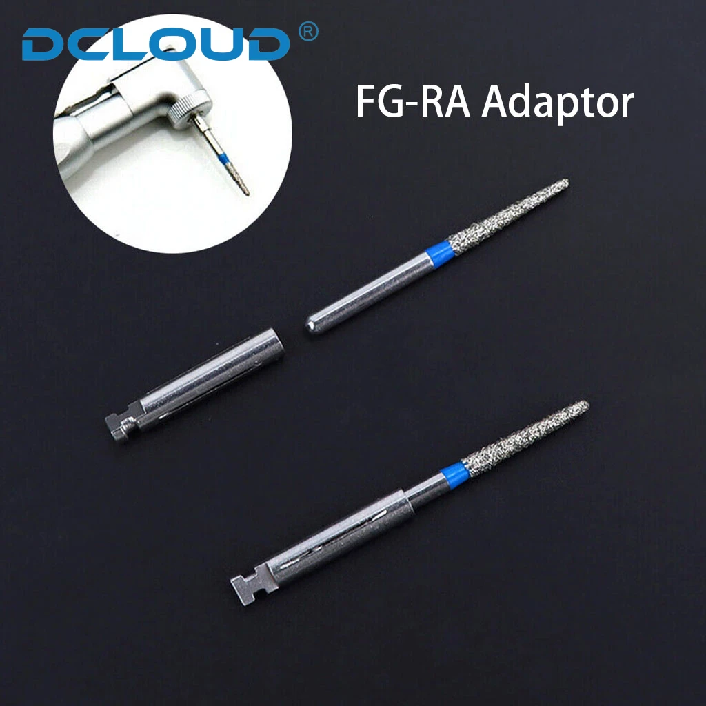 DCLOUD 10Pcs/Pack Dental Burs Adapter Convertor Stainless Steel High Speed Low Speed Contra Angle Handpiece from 1.6mm to 2.35mm