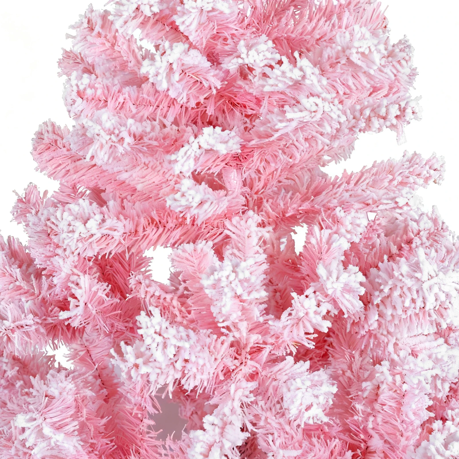 

180cm Flocked Christmas Tree with Metal Stand Artificial Xmas Tree Multi-Purpose Festival Decorations Xmas Tree for Home Decor