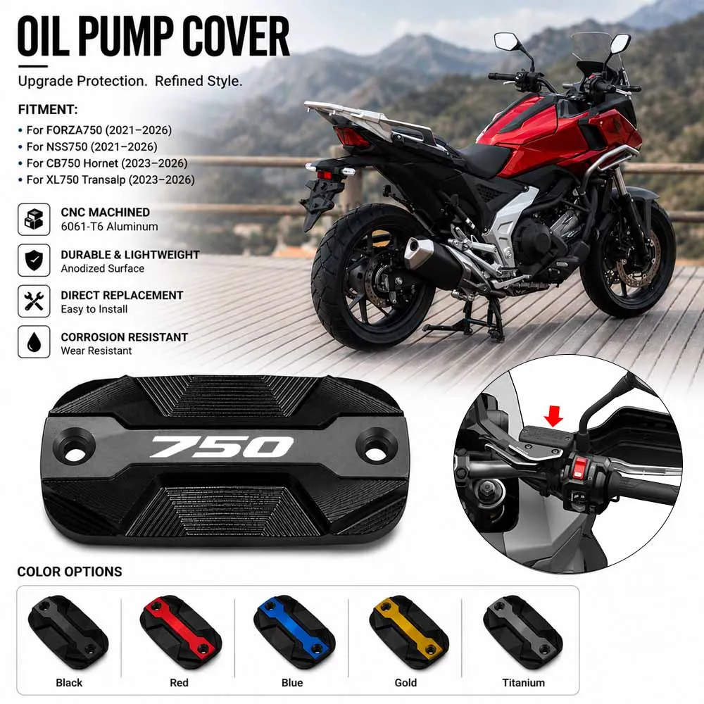 Für HONDA NC750X NC 750X NC750X 2014-2026 2025 Motorrad CNC Vorderer Bremsflüssigkeitsbehälter-Deckel Ölverschluss Zubehör