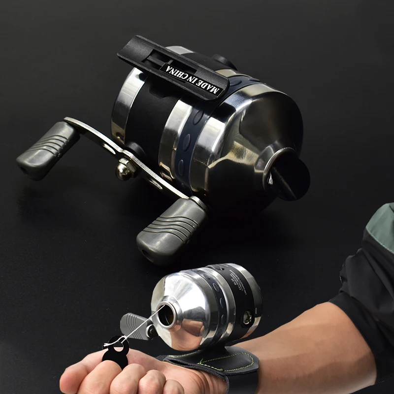 BL25 Fishing Reels High Quality Stainless Steel Fishing Reels Closed Spinning Fish Reel for Slingshot Shooting Fish Dart