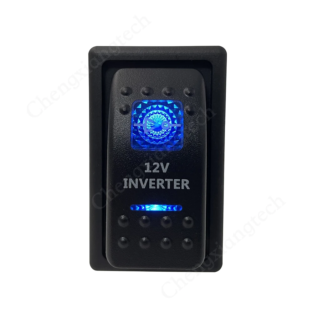 Blue Led  Illuminated Rocker Switch 12V INVERTER Single Pole Single Throw On Off 12V 20A 24V 10A Waterproof IP68