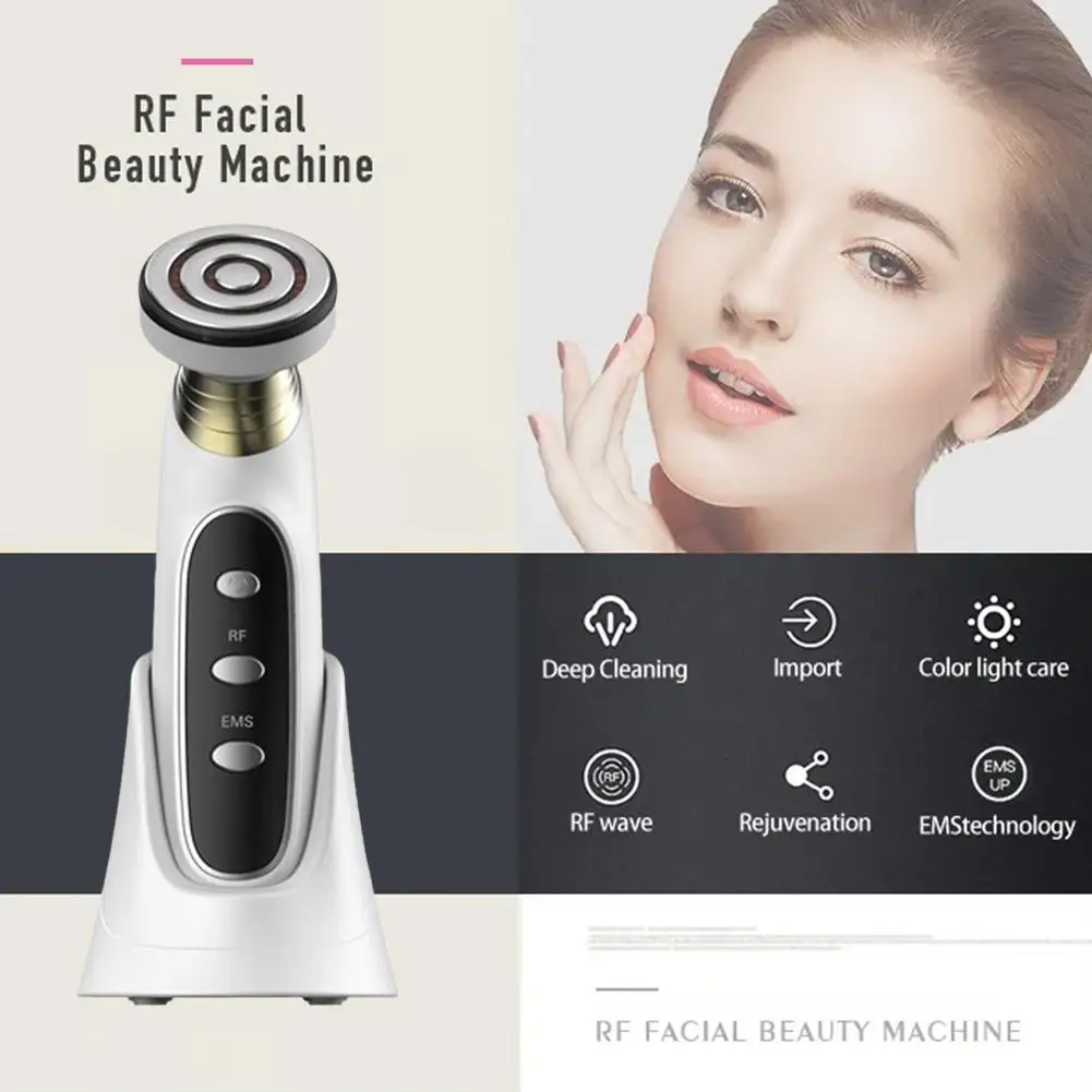 Rf Gezichts Schoonheid Machine Huid Aanscherping Machine Face Lifting Apparaat Gezicht Massager Microcurrent Licht Lijn Anti Veroudering Versteviging