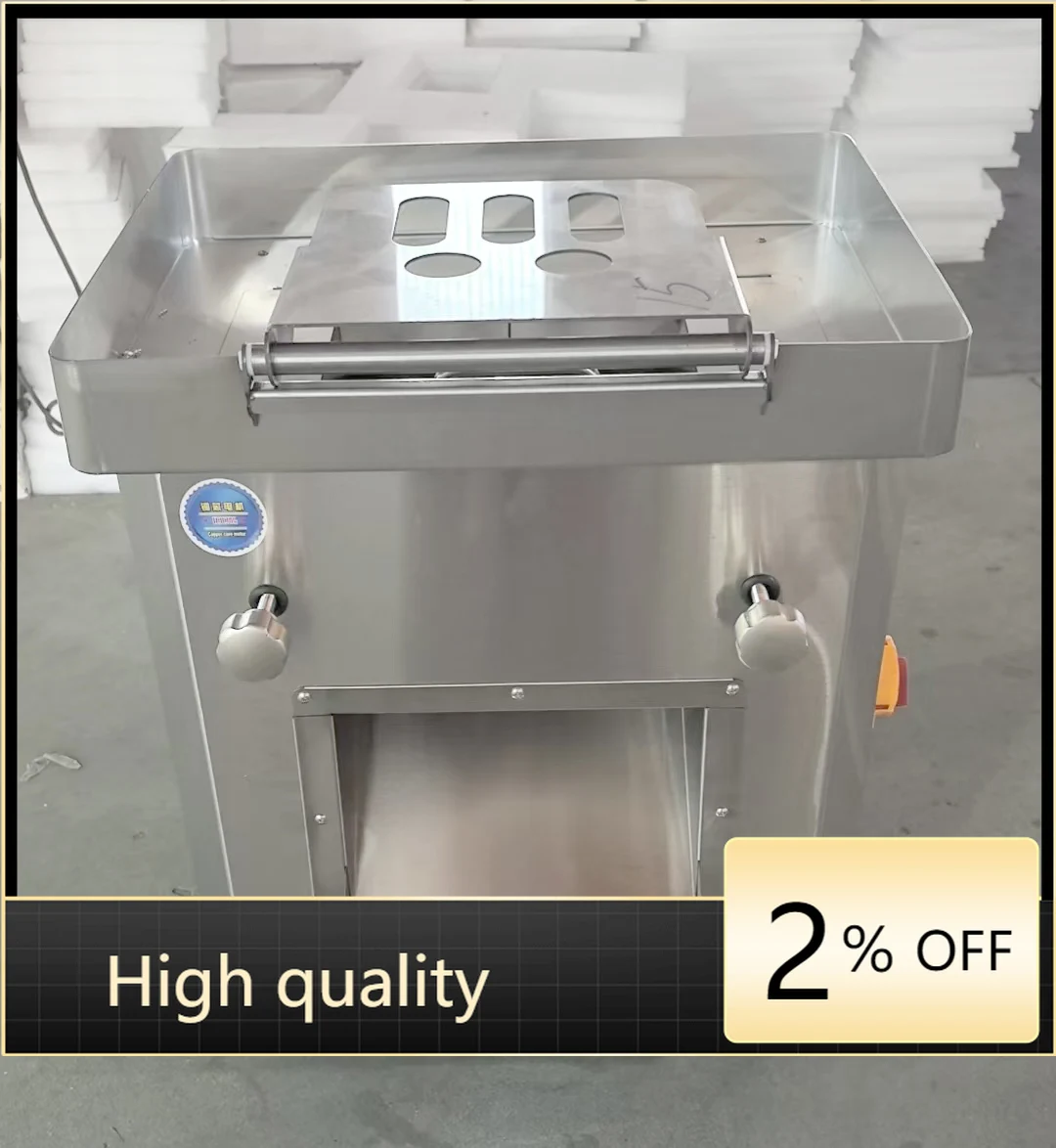 

Промышленная мясорезка 2200 Вт с увеличенным загрузочным отверстием для нарезки свежего мяса ломтиками и кубиками