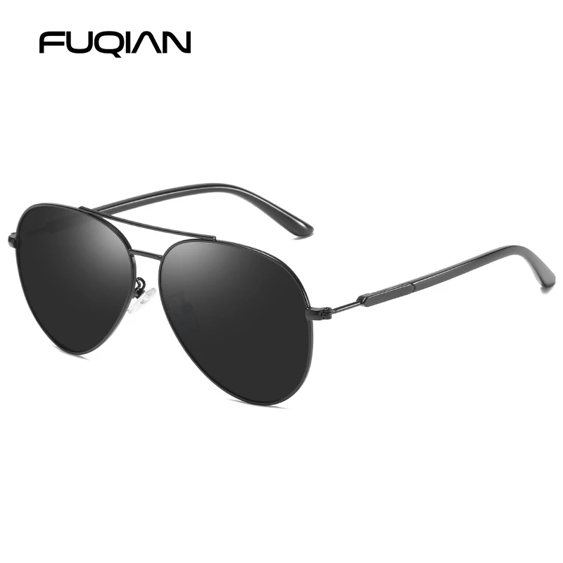 Stylish Pilot Polarized Sunglasses Men Women Fashion Metal Aviator Sun Glasses Male Ultra Light Driving Shades