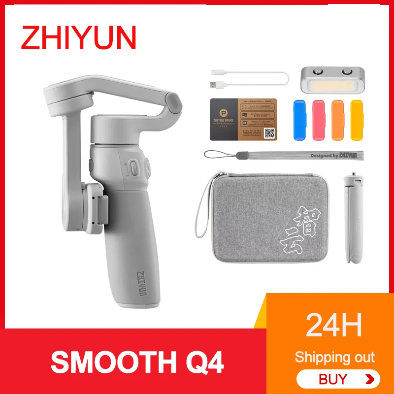 Zhiyun Smooth Q4 3-Axis Handheld Smartphone Gimbal Stabilizer for Android Samsung Galaxy Huawei Xiaomi iPhone 15 14 13 Pro 12