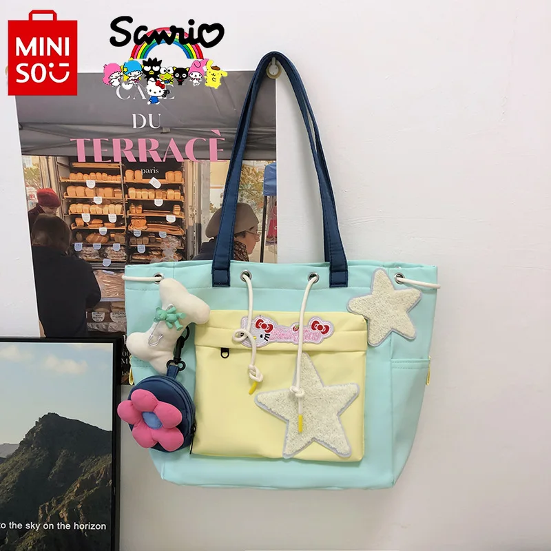 

Miniso Hello Kitty новая женская сумка модная Высококачественная женская сумка через плечо мультяшная Вместительная женская сумка