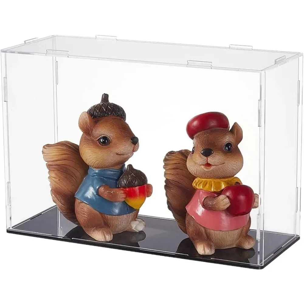 

Acrylic Display Case 9.8x3.5x6.6 inch Model Display Case with Rubbers Acrylic Display Case with Black Base Transparent Assemble