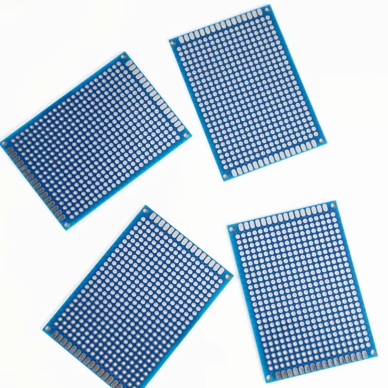 Kit de PCB de doble cara azul, placa de pruebas de 5x7cm, experimento PCB Universal, placas de circuito prototipo azul Diy