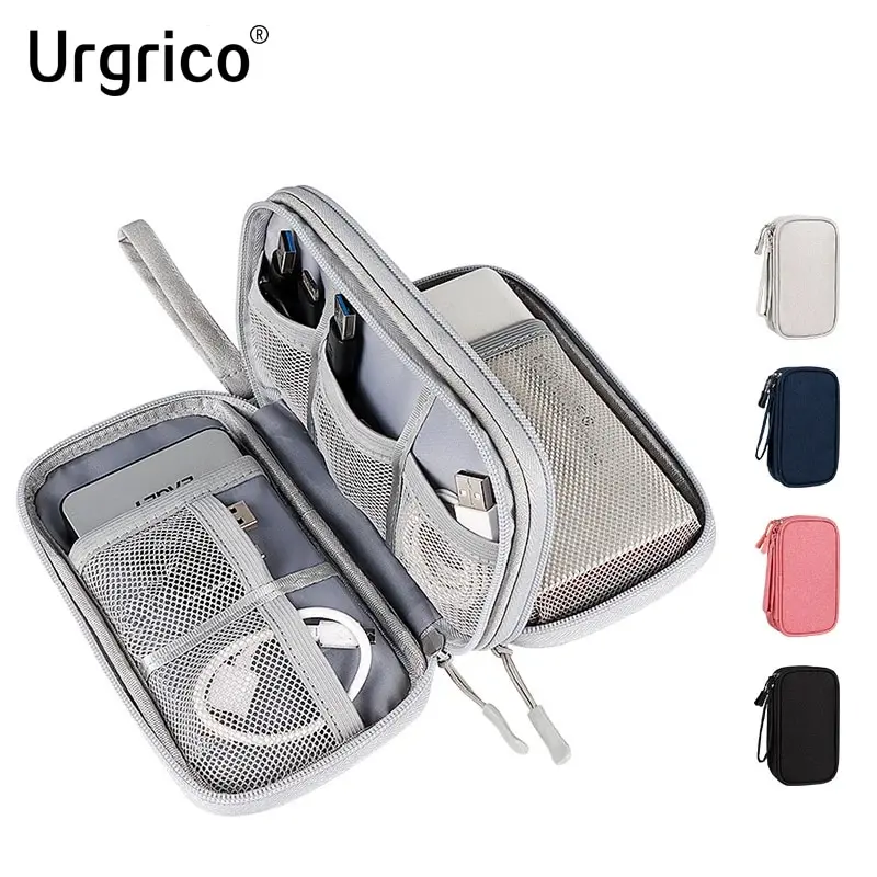 Data Cable Storage Bag Waterproof Portable Carry Case Multi-Layers Storage Bag Travel Organizer Bag for Cable Cord USB Charger