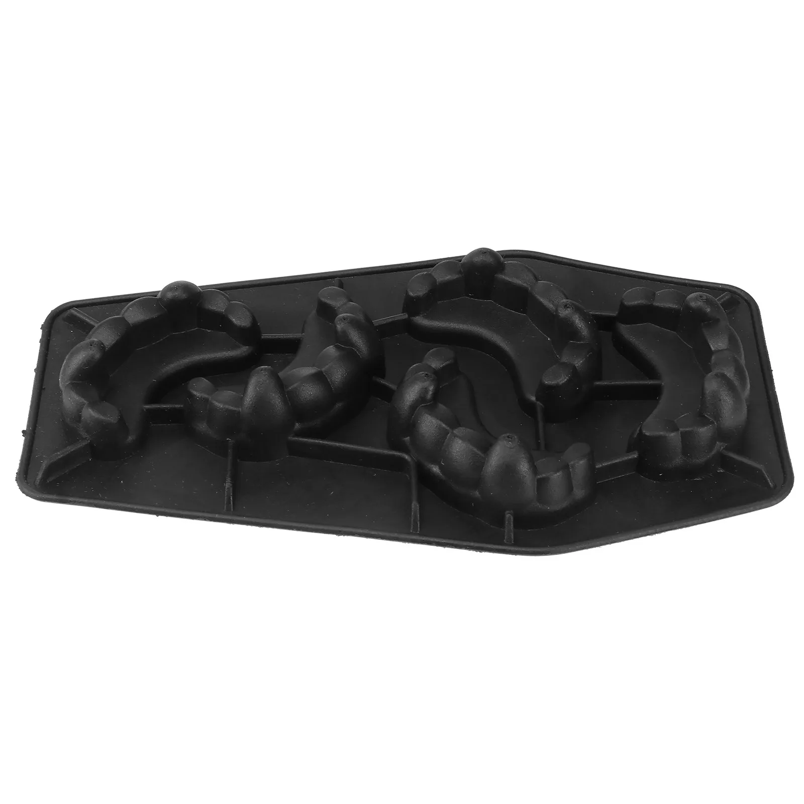 Black Teeth Ice Cube Mold Vampire Teeth Shape Halloween Theme Ice Cube Tray Chocolate Candy Mold DIY Kitchen Accessories