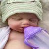 Attyi-全身ソリッドシリコン生まれ変わった人形、洗えるベベ、塗装された新生児、女の子と男の子、口を開けることができます、13インチ、loulou 5